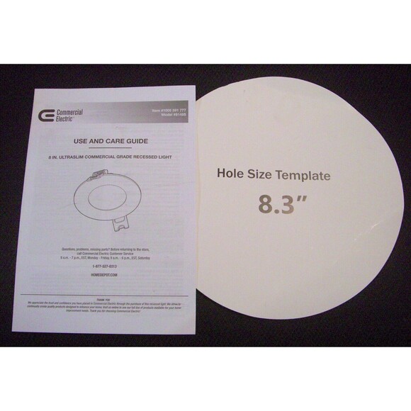 Commercial Electric LED Down/Ceiling Light 8", no housing needed, adjust white - Picture 5 of 7